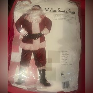 Santa Suit Costume with Belt and Boot Tops